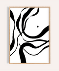 Black and White Art modern wall art print for living room in Black and White