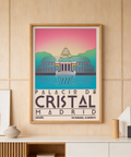 Palacio De Cristal Print framed above modern sofa in bright interior