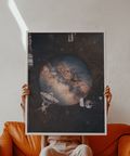 Cosmic Art Print displaying Pink, Purple, and Blue for studio art