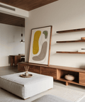 Modern Abstract Wall Art for neutral palette bedrooms, Gray and White colors