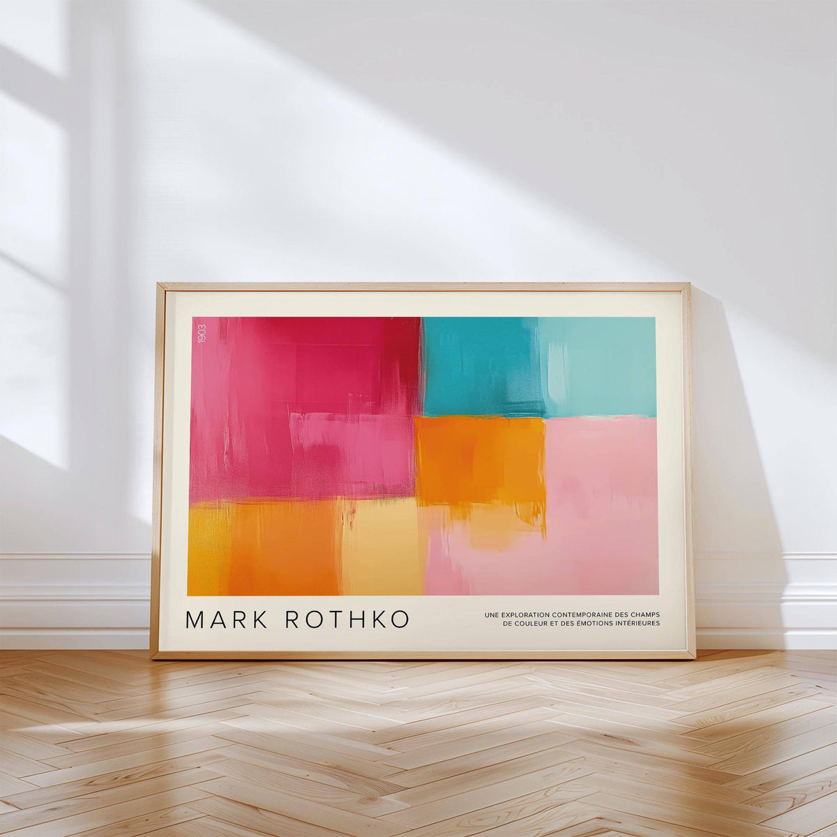 Horizontal format art prints with abstract design for tranquil decor