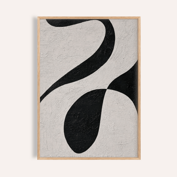 Abstract Black and White Art wall art in Gray and Black for living room decor