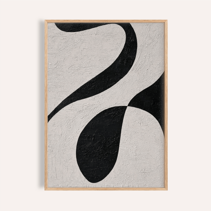 Abstract Black and White Art wall art in Gray and Black for living room decor