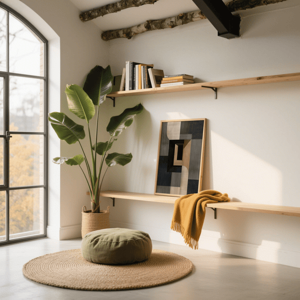 Abstract Wabi Sabi Print with layered textures, Black and Gray, art print for study