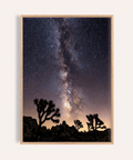 Night Desert Poster with Black and Purple sky for bedroom wall art