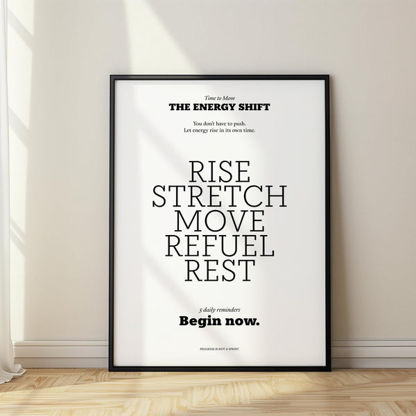 Minimalist black and white Posters with Inspirational Sayings for home office.
