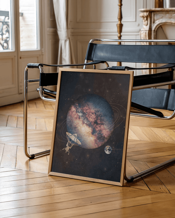 Cosmic Art Print with Purple and Black for bedroom modern decor