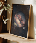 Cosmic Art Print, Pink hues, wall art for creative workspace