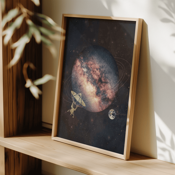 Cosmic Art Print, Pink hues, wall art for creative workspace