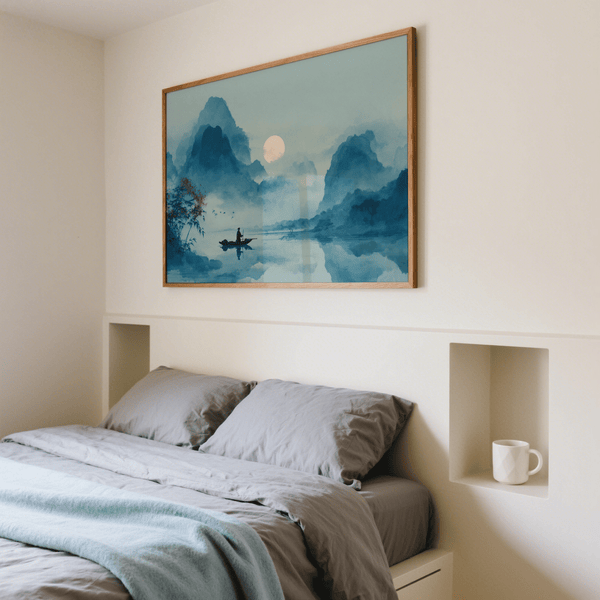 Serene Nature Poster tranquil landscape wall art for office decor