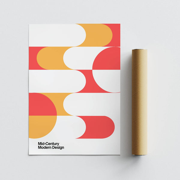 Mid century art inspired by retro design principles
