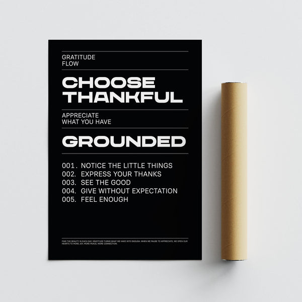 Visual daily reminder to express thanks and notice small joys.