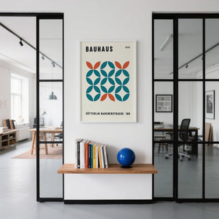 Modern Bauhaus-style Work Office Wall Art in minimalist layout.