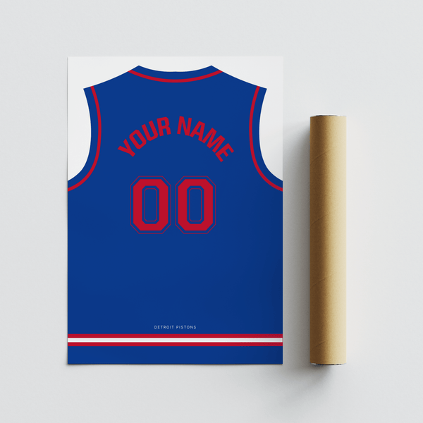 Graphic sports jersey print in Blue, Red, White with centered 00 block number