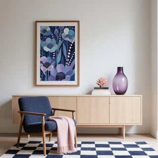 Floral Modern Flower Art featuring dotted textures and bold color contrast.