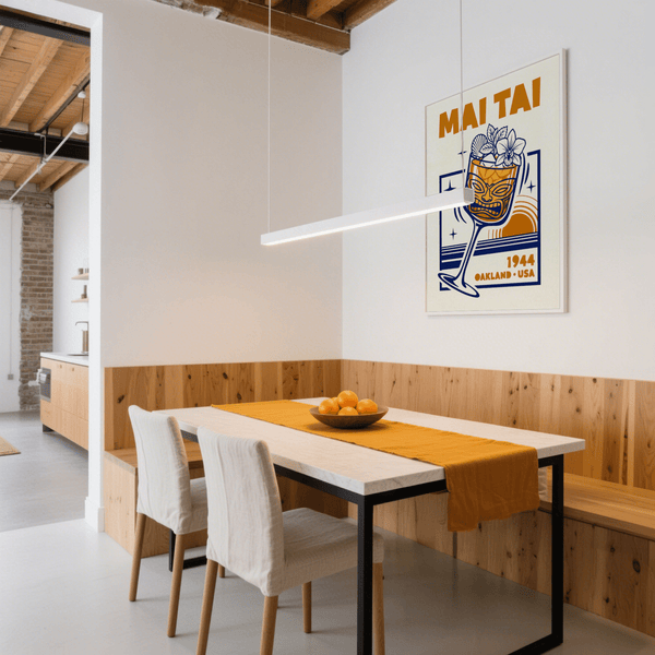 Mai Tai Wall Art Orange Blue modern retro cocktail wall art