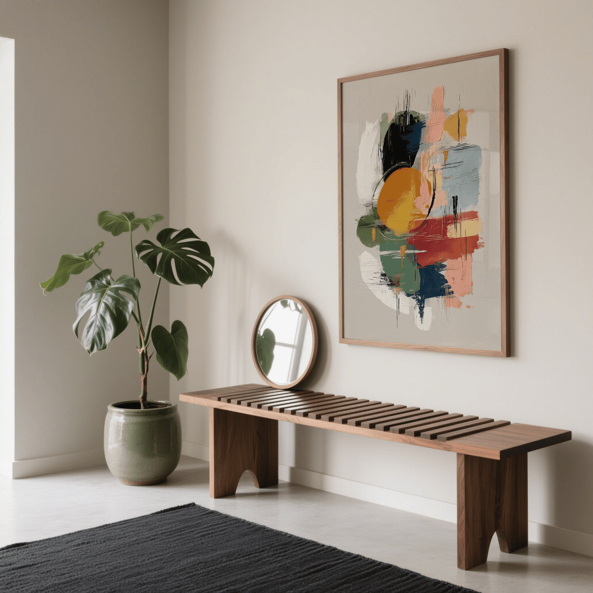 Colorful Art Poster in bold multicolored palette for bedroom wall art poster