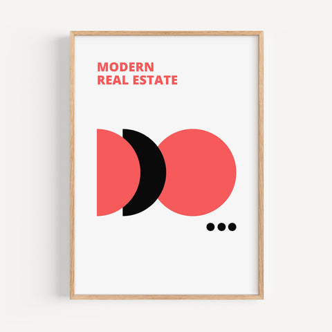 Bauhaus geometric wall art poster for modern office and minimalist living room decor