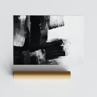 Artistic Black and White Art Print in Black and White for hallway display