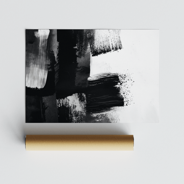 Artistic Black and White Art Print in Black and White for hallway display