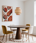 Italian Salami Print white details in art print for contemporary kitchen