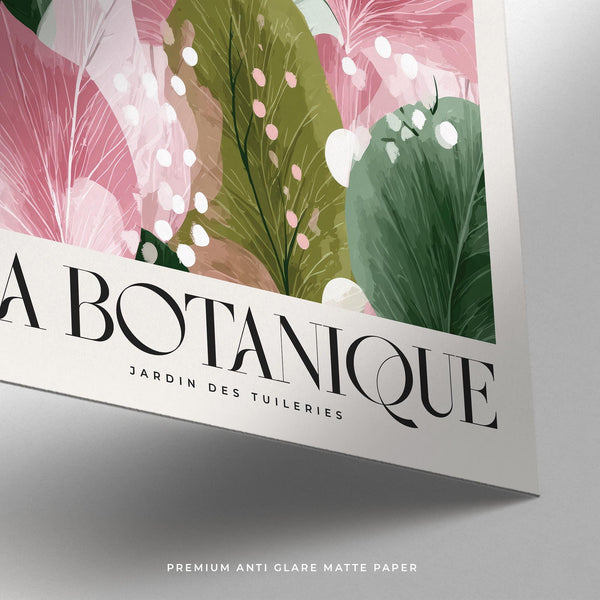 Dining room wall decor with the floral abstract print as a colorful focal point.