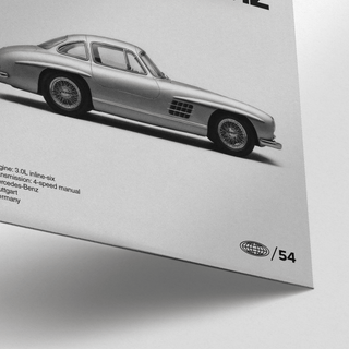 Classic Car Wall Art Gray Black for bedroom art print decor