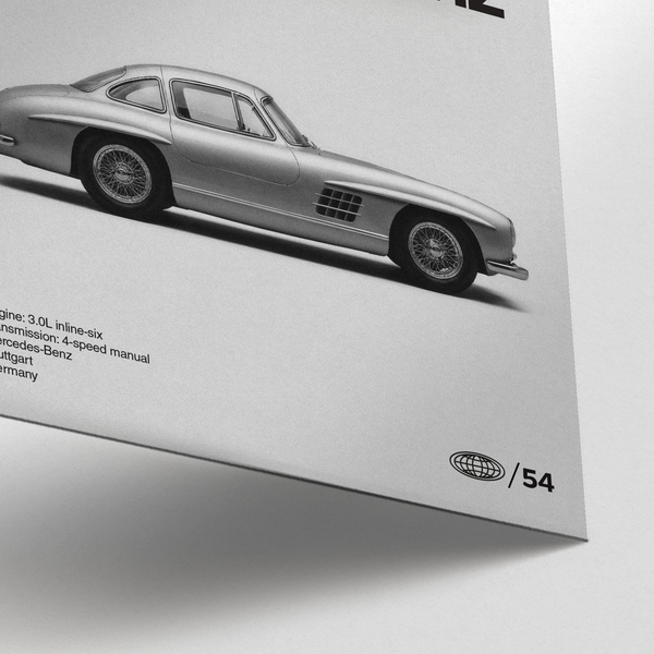 Classic Car Wall Art Gray Black for bedroom art print decor