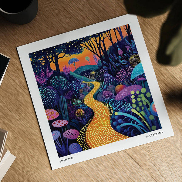 High-quality polka dot pop art print on matte paper