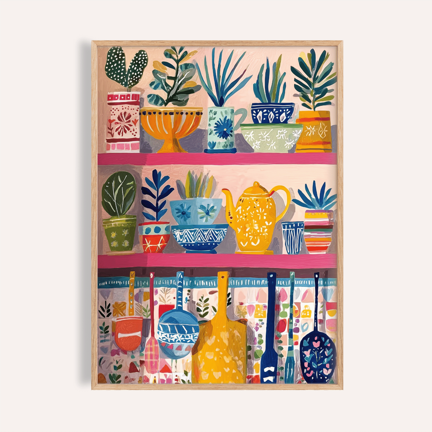 boho kitchen wall decor, kitchen gallery wall art set... Boho Kitchen Print for Eclectic Wall Art Decor