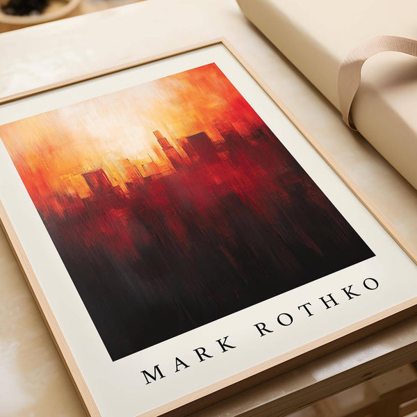 Abstract California wall art with bold and intense colour contrast