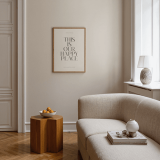 Inspirational Wall Sign in Green and Beige for bedroom art print