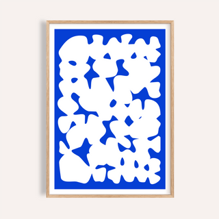 Blue and White Modern Art for living room wall art, blue, white, abstract poster