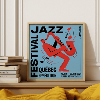 Music Wall Art featuring a jazz theme, ideal for bedroom wall art