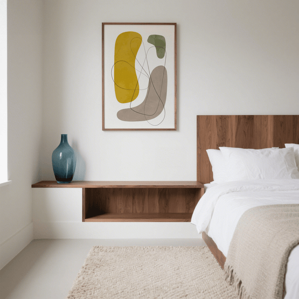 Modern Abstract Wall Art, White background, ideal for bedroom wall art