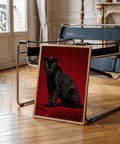 Black Panther Art Print decor for modern living room, featuring black panther