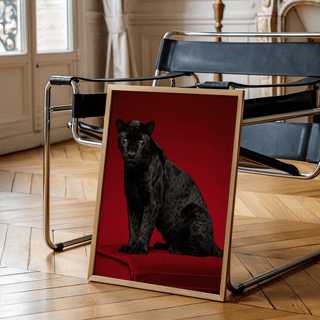 Black Panther Art Print decor for modern living room, featuring black panther
