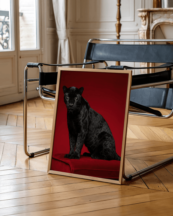 Black Panther Art Print decor for modern living room, featuring black panther
