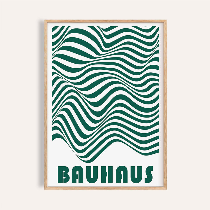 Green and white wall art with bold geometric shapes for modern decor