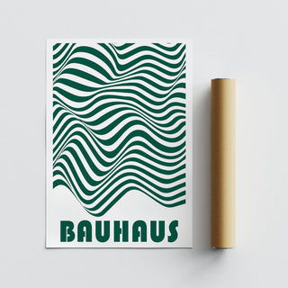 Vibrant green and white wall art for minimalist office spaces