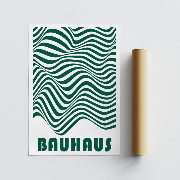 Vibrant green and white wall art for minimalist office spaces