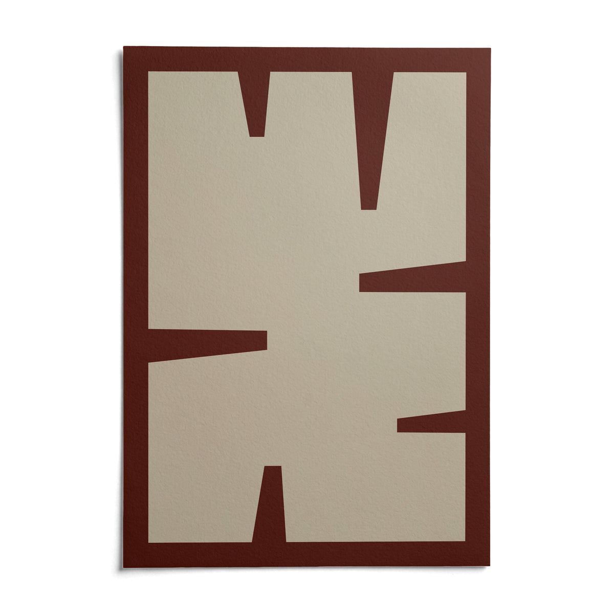Maroon Wall Art, shown as an unframed paper print on a plain white background