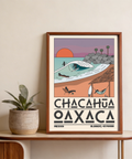 Mexico Beach Art Print minimalist travel poster style