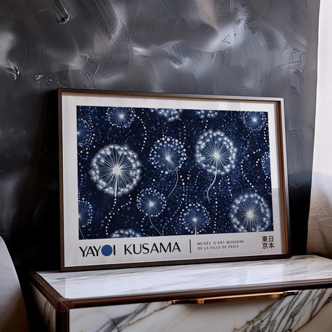 Yayoi Kusama-inspired dandelion design for wall decor