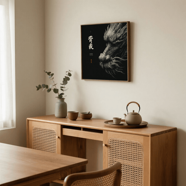 Dragon Wall Art design with mythical style for office decor poster