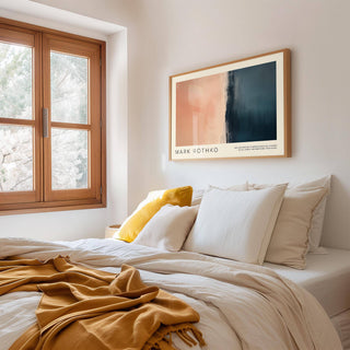 Warm and cool tones in color block wall art for modern interiors