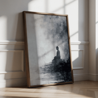 Spiritual Decor Poster highlighting gray and white, suited for entryway decor