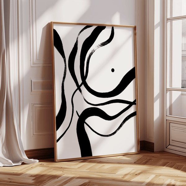 Minimal Black and White Art wall art featuring Black and White for office décor