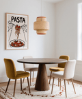 Pasta Art Print for food lovers, ideal for White kitchen walls
