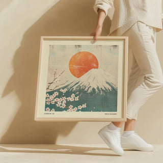 Square Print inspired by Japanese landscapes